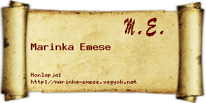 Marinka Emese névjegykártya